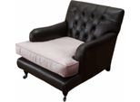 Poltrona Design Divano Relax Lounge Marrone Tappezzeria Lusso Chesterfield Nuovo