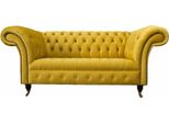 Divano Chesterfield Divano Imbottito 2 Posti Divano Soggiorno Sedile Giallo