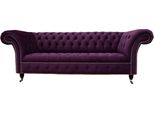 Divano Chesterfield Viola A 3 Posti Divano Chesterfield Di Design In Tessuto