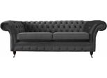 Design Divano Chesterfield 3 Posti Grigio Divano Imbottito Divani Soggiorno