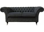 Divano Chesterfield 2 Posti Divano In Tessuto Tappezzato Divani In Tessuto Grigio Nuovo