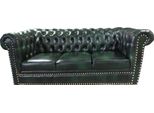 Divano Chesterfield A Tre Posti In Vera Pelle Divano In Pelle Verde 230Cm Mobili