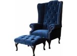 Poltrona Chesterfield Con Sgabello Divano Relax A 1 Posto, Divano A 1 Posto, 2 Pz