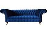 Divano Blu Chesterfield A Tre Posti Divani A 3 Posti Divani Tessili