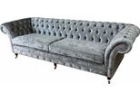 Divano A Quattro Posti Divani 4 Posti Chesterfield Soggiorno Tessuto Design Seduta