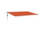Vidaxl Tenda Retrattile Arancione E Marrone 4,5X3 M In Tessuto E Alluminio