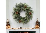 Ghirlanda Natalizia Meisterhome® In Plasticapoliuretano- Ø 50 Cm Ghirlanda Natalizia, Ghirlanda Dell'avvento, Ghirlanda Per La Porta Di Natale, Ghirlanda Di Abete Artificiale, Ghirlanda Da Tavolo, - Incl. Appendino Color Oro