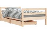 Vidaxl Letto Per Bambini Con Cassetti 80X160 Cm In Legno Di Pino Massiccio