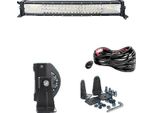 Striscia Luminosa A Led, Design Curvo, Illuminazione Per Veicoli Fuoristrada, 7D 22In Con Cavo
