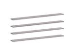 Mensole A Muro 4 Pz. Grigio Sonoma 100X10X1,5 Cm Materiale A Base Di Legno