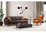 Set Completo Da Salotto Moderno Poltrona Divano Divano Imbottito Tre Posti