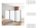 Schermo Vidaxl 6 Pezzi In Tessuto Bianco 520X180 Cm - Divisorio Per Ambienti
