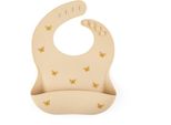 Bavaglino In Silicone Beige Farfalle 6M+ Petite&Mars