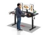 Sanodesk Scrivania Regolabile In Altezza 160X60Cm Elettrica Con 4 Funzioni Di Memoria, Protezione Anticollisione, Portata 70Kg, Con Gancio E Contenitore (Nero)