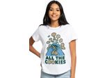 Sesame Street - Maglietta "All The Cookies"" Da Donna TV2889 (M) (Bianco)"