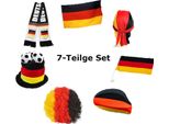 Meisterhome® Set Di Articoli Per Tifosi Della Germania 7 Pezzi - Campionato Europeo Di Calcio 2024 - Decorazione Germania - Set Di Articoli Per Tifosi Campionato Europeo Di Calcio