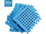 Meisterhome Tappetino Di Protezione Per Il Pavimento Della Piscina Tappetino Sottotappeto Per Piscina Tappetino Di Protezione Per La Piscina - 40 X 40 X 1 Cm - Protezione Del Pavimento Della Piscina Per Idromassaggio - Blu, Pezzo:36 Pezzi
