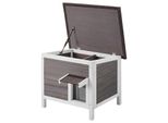 Skyshalo Casetta Per Gatti Da Esterno Resistente Alle Intemperie, Ritirata Struttura In Legno Con Isolamento Completo In Schiuma, Tetto Incernierato, Ingressi In Pvc, Dimensioni: 61 X 50 X 53 Cm (L X P X A)