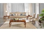 Set Divano 6 Pezzi Mobili Classici Divano Poltrona Tavolino Tavolino Legno