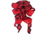 Albero Topper Bow, Albero Top Bow Tie Decorazione, Albero Plaid Topper Bow