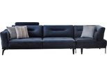 Divano Moderno A 4 Posti Solido Blu Soggiorno Divano In Tessuto Design Moderno