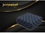 Sgabello Classico Chesterfield Design Poggiapiedi Tessile 120X120