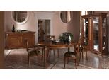 Set Sala Da Pranzo Barocco Rococò Tavolo 4X Sedie Vetrina Cassettiera 7 Pz. Nuovo
