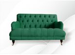 Poltrona Chesterfield Divano Tappezzeria Divano 1,5 Posti Singolo Tessile Verde