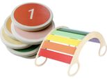 Set Montessori - Pietre Colorate 6 Pezzi E Altalena 5In1