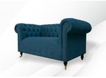 Divano 2 Posti Sedile Classico Chesterfield Blu Divani Divani Tappezzeria Due Posti