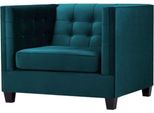 Poltrona Chesterfield Tessuto Verde Mare Mobili Creativi Nuovo Soggiorno Moderno