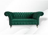 Divano Chesterfield Verde 2 Posti Imbottitura Divani Divani Design Divano Club Tessile