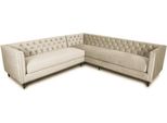 Divano Ad Angolo Grigio Grande Tessuto Textill Divani Chesterfield Mobili Creativi Nuovo Soggiorno