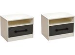 Legno 2X Comodini Camera Da Letto Mobili Arredamento Completo
