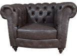 Poltrona Chesterfield Divano 1 Posto In Pelle Seduta Lounge Lusso Monoposto