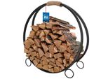 Kotarbau® Rastrelliera Per Legna Da Ardere Per Interni Ed Esterni Acciaio 61 Cm Nero Ausilio Per L'accatastamento Della Legna Rastrelliera Decorativa Per Legna Da Ardere Per Interni Stoccaggio Della Legna Da Ardere Per Interni Supporto Per Legna Da Ardere Design Loft