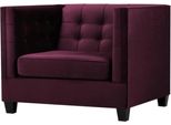 Poltrona Chesterfield Tessuto Porpora Mobili Creativi Nuovo Soggiorno Moderno