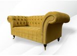 Divano 2 Posti Design Divani Tappezzeria Moderna Seduta Tessuto Giallo Due Posti Nuovo Divano