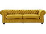 Divano Giallo Con Bottoni Divano Chesterfield Imbottitura Seduta Divani Divani Lusso Nuovo