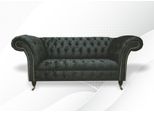 Chesterfield Velluto Club Divano Imbottito 2 Posti Design Tessile Divani Divani Salotto