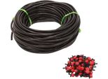 Set Di Irrigazione 30 M Di Tubo Flessibile Da 4/7 Mm + 20 Raccordi Per Tubo Flessibile