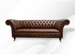 Divano Chesterfield Divani Imbottiti Divano Classico In Pelle A 3 Posti Marrone