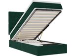 Vidaxl Ottoman Letto Con Materassi Verde Scuro 90X190 Cm Velluto