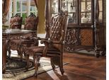 Sedia Trono Poltrona Set Sala Da Pranzo Designer Legno Stile Antico Barocco Rococò Pelle