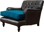 Poltrona Chesterfield Divano 1 Posto Divano Imbottito Divano In Pelle Grigio Nuovo