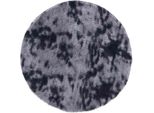 Vidaxl Tappeto Shaggy A Pelo Alto Navarra Grigio Scuro 120X120 Cm Poliestere