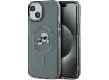 Karl Lagerfeld Klhmp15Shlskck Custodia Rigida Per Iphone 15 6.1 Czarny/Nero Iml Metallo Karl&Choupette Head Magsafe
