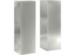Vidaxl Supporto Per Piante 2 Pezzi Argento 24 X 24 X 75 Cm Acciaio Zincato