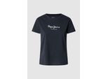 T-Shirt Pepe Jeans Donna PL506012MACY_BL594 - Manica Corta, Collo Tondo, Stampa Logo, 100% Cotone Sostenibile : Taglia - Xs Taglia: Xs