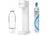 Dafi Pushair Saturator Con Cartuccia CO2 + Bottiglia Da 0,7 L Bianco-Argento